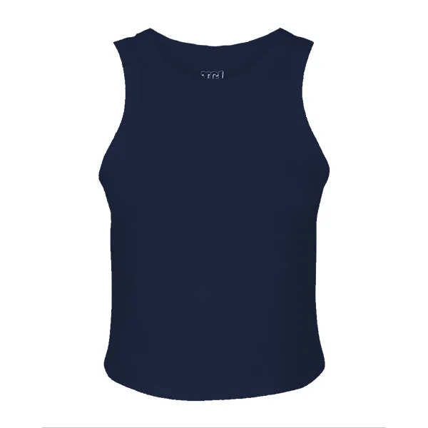 Ribbed High Neck Tank with Patch
