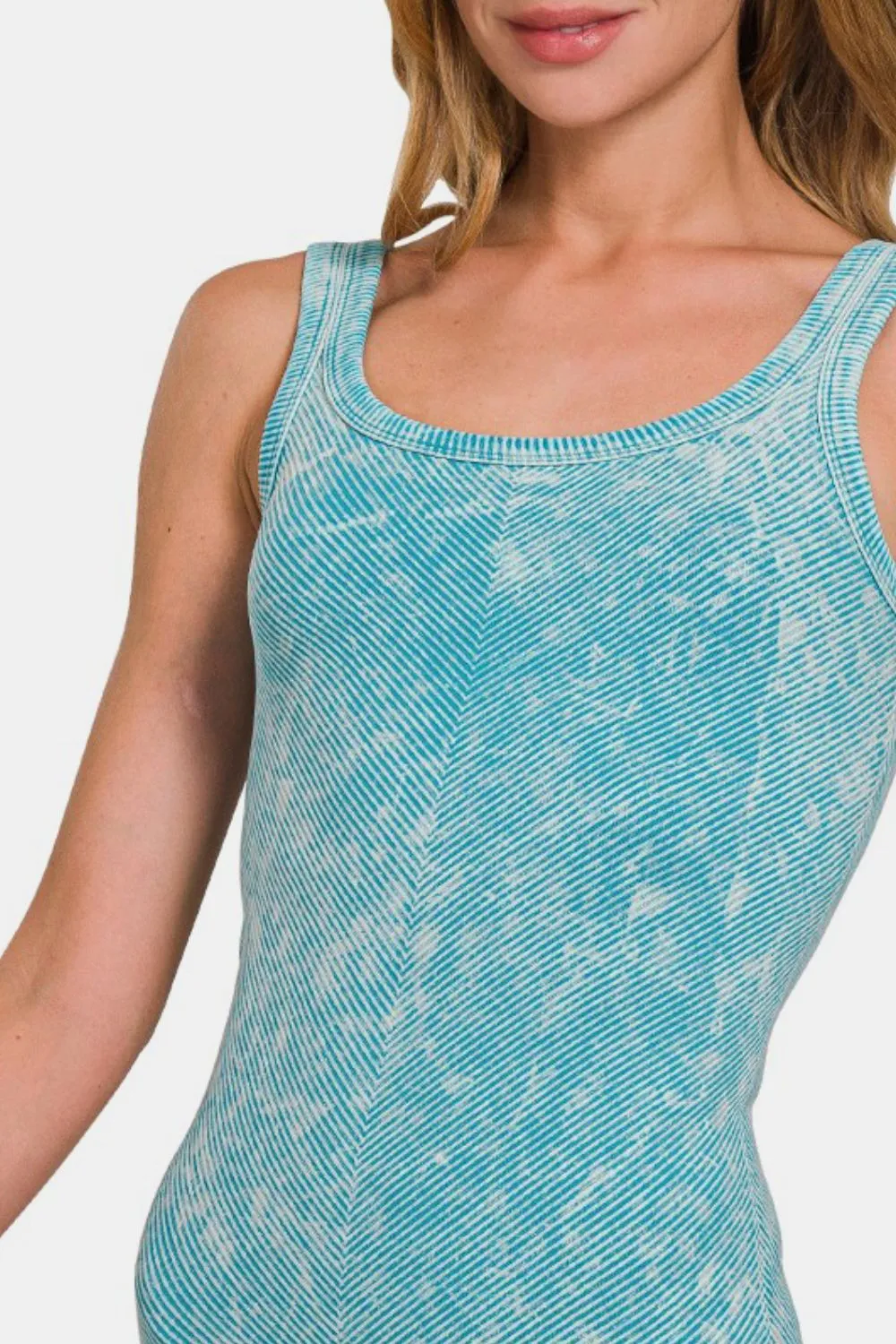 Ribbed Scoop Neck Tank