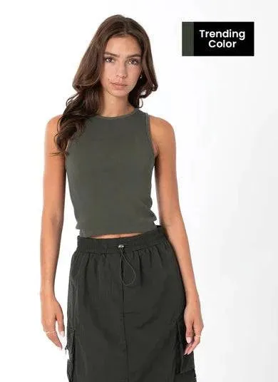RIBBED TANK BAMBOO