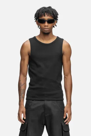 RIBBED TANK BLACK