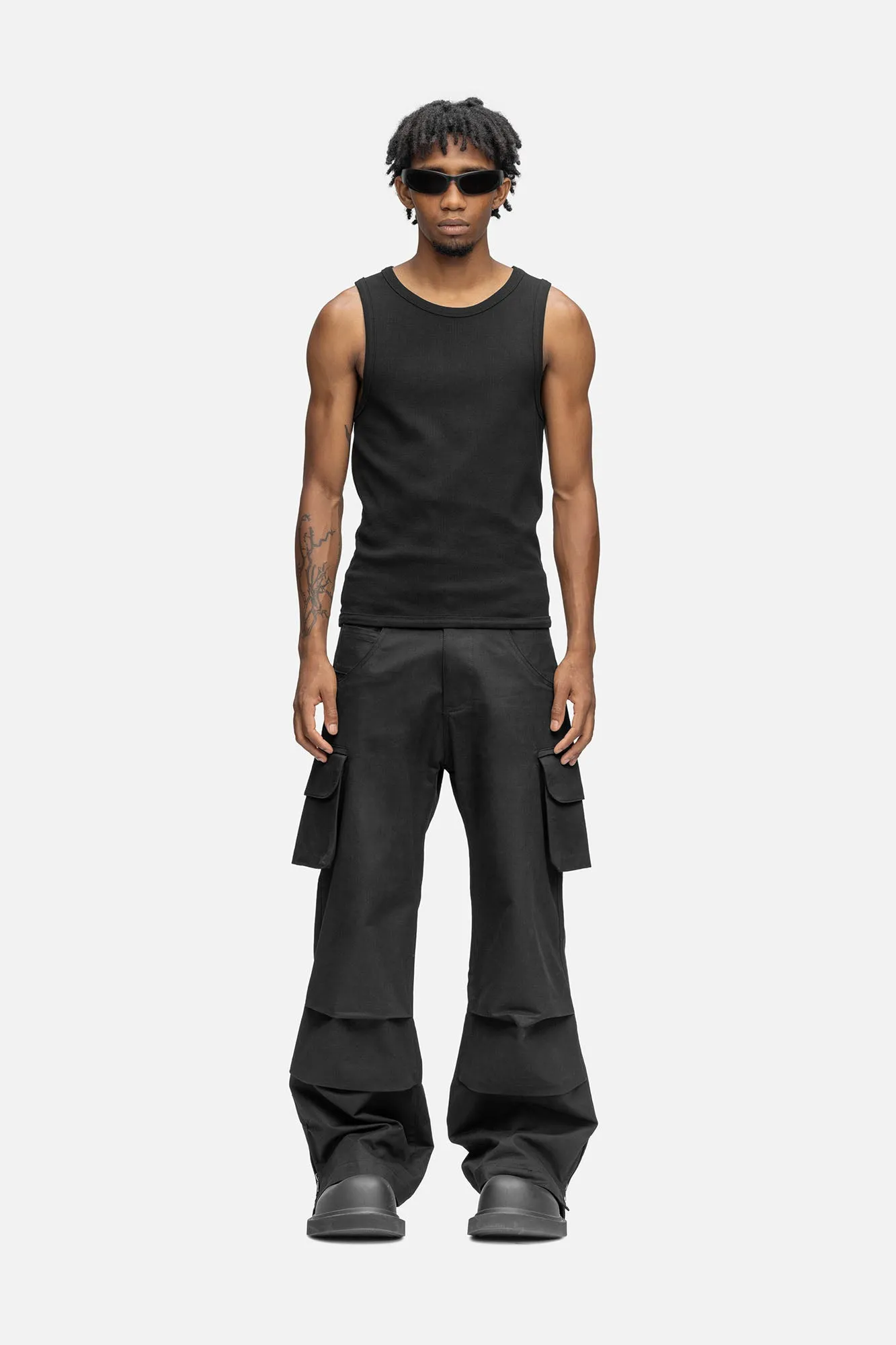 RIBBED TANK BLACK