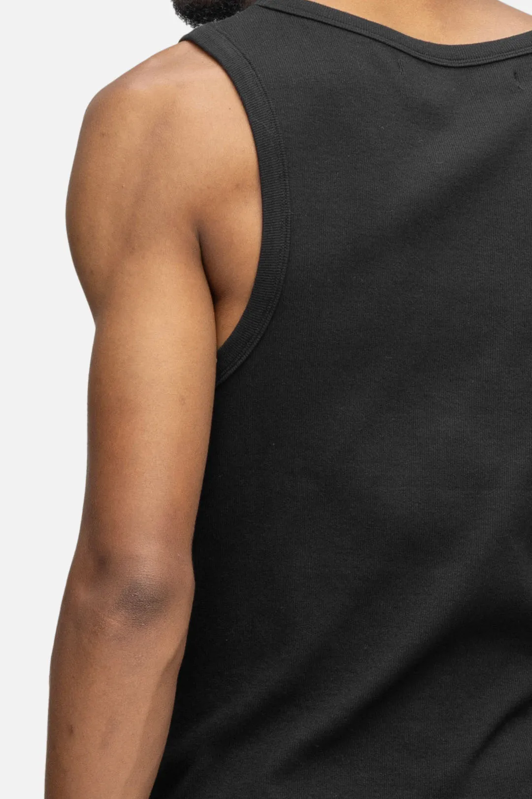 RIBBED TANK BLACK