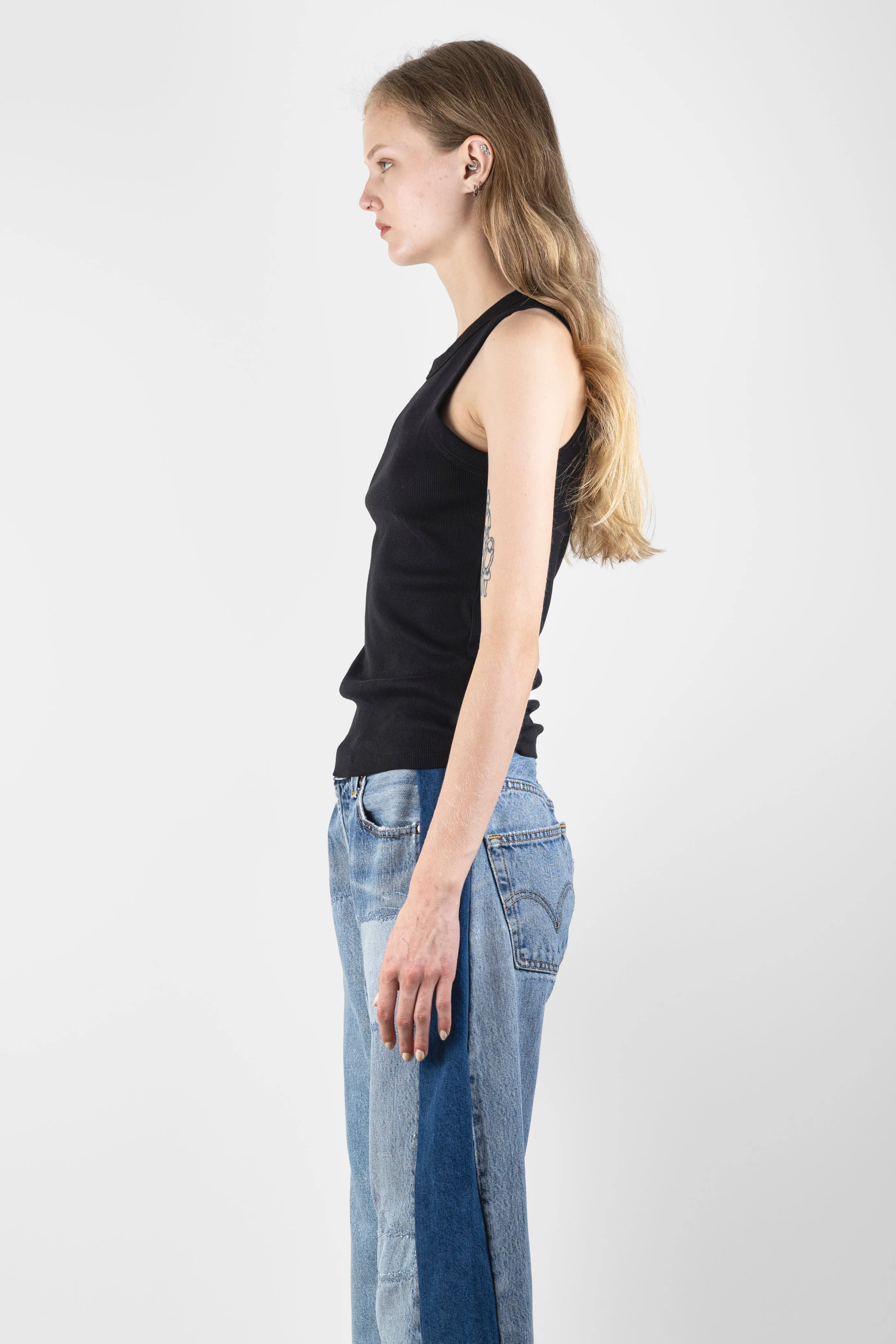 Ribbed Tank, Black