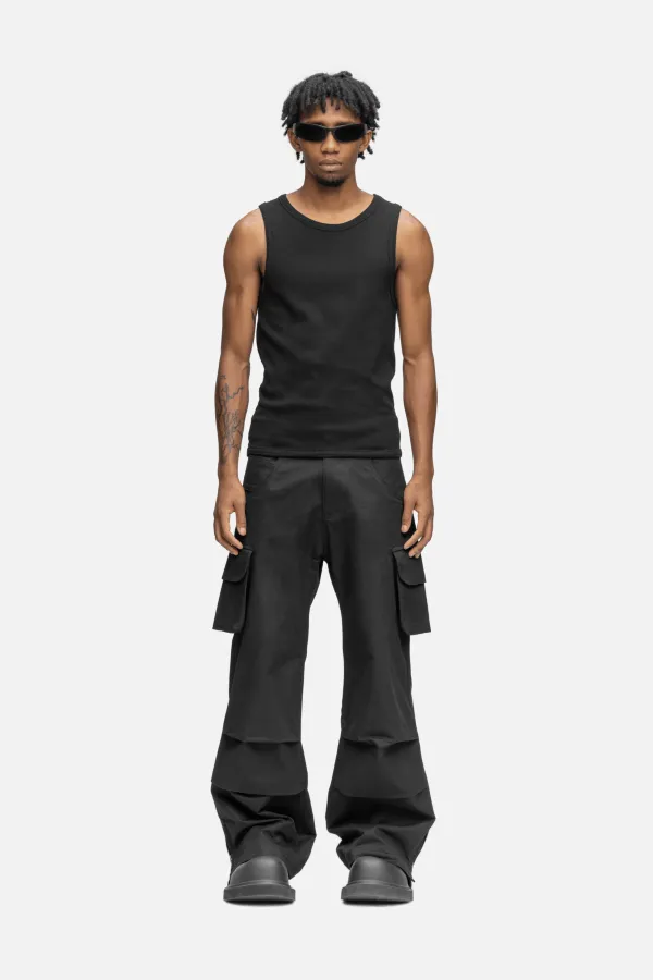 RIBBED TANK BLACK