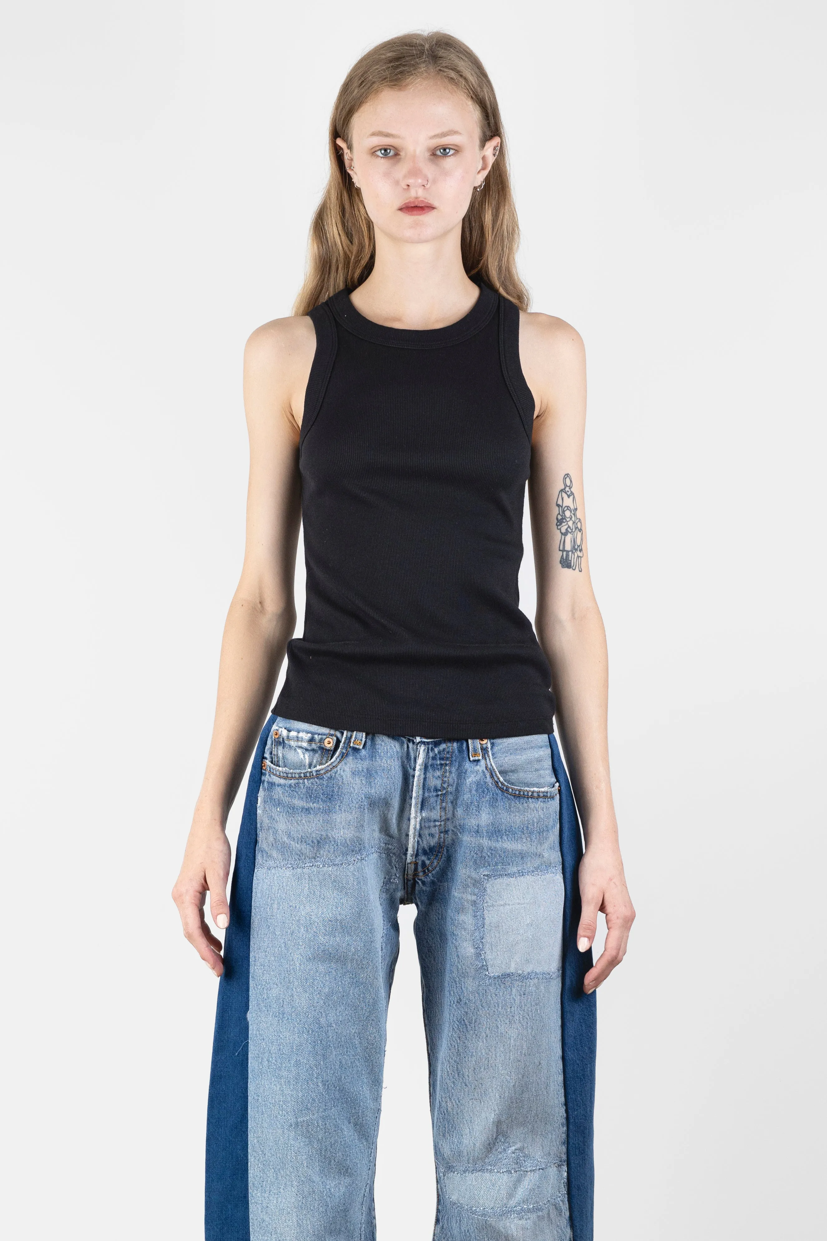 Ribbed Tank, Black