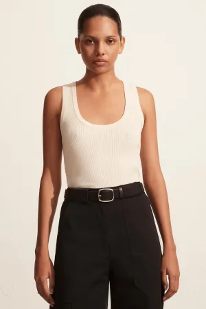 Ribbed Tank Ecru