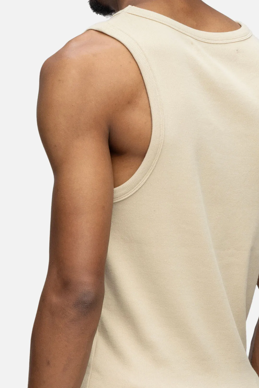 RIBBED TANK KHAKI