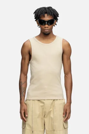 RIBBED TANK KHAKI