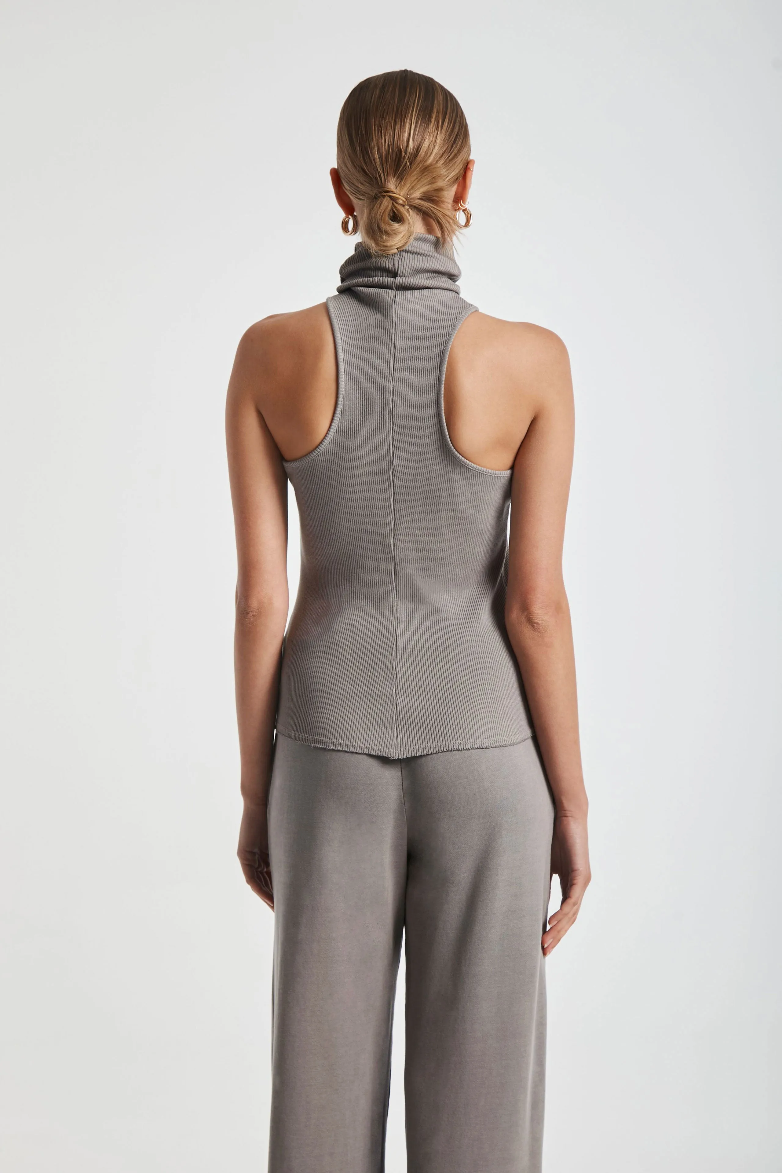 Ribbed Turtleneck Tank