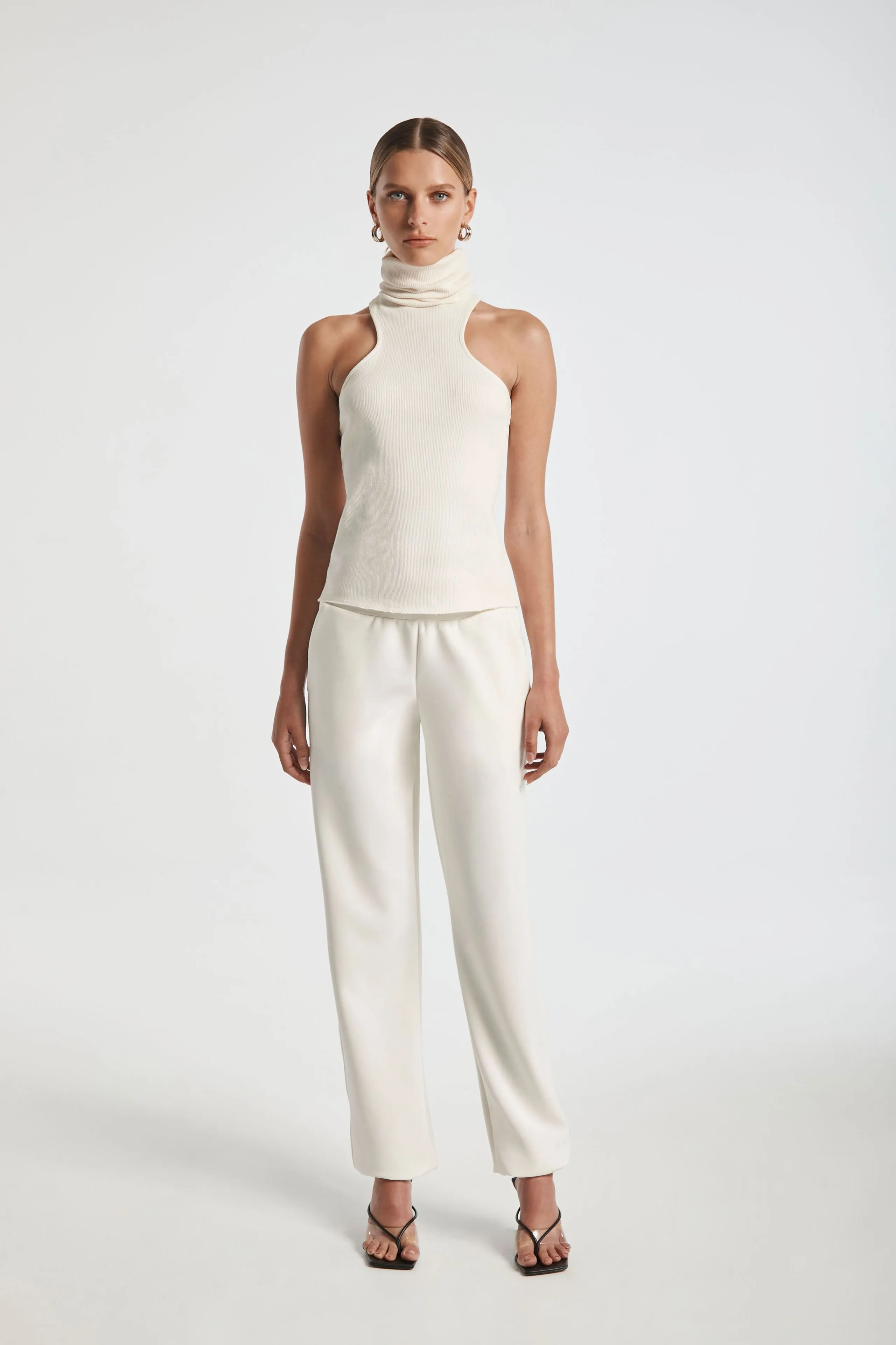 Ribbed Turtleneck Tank