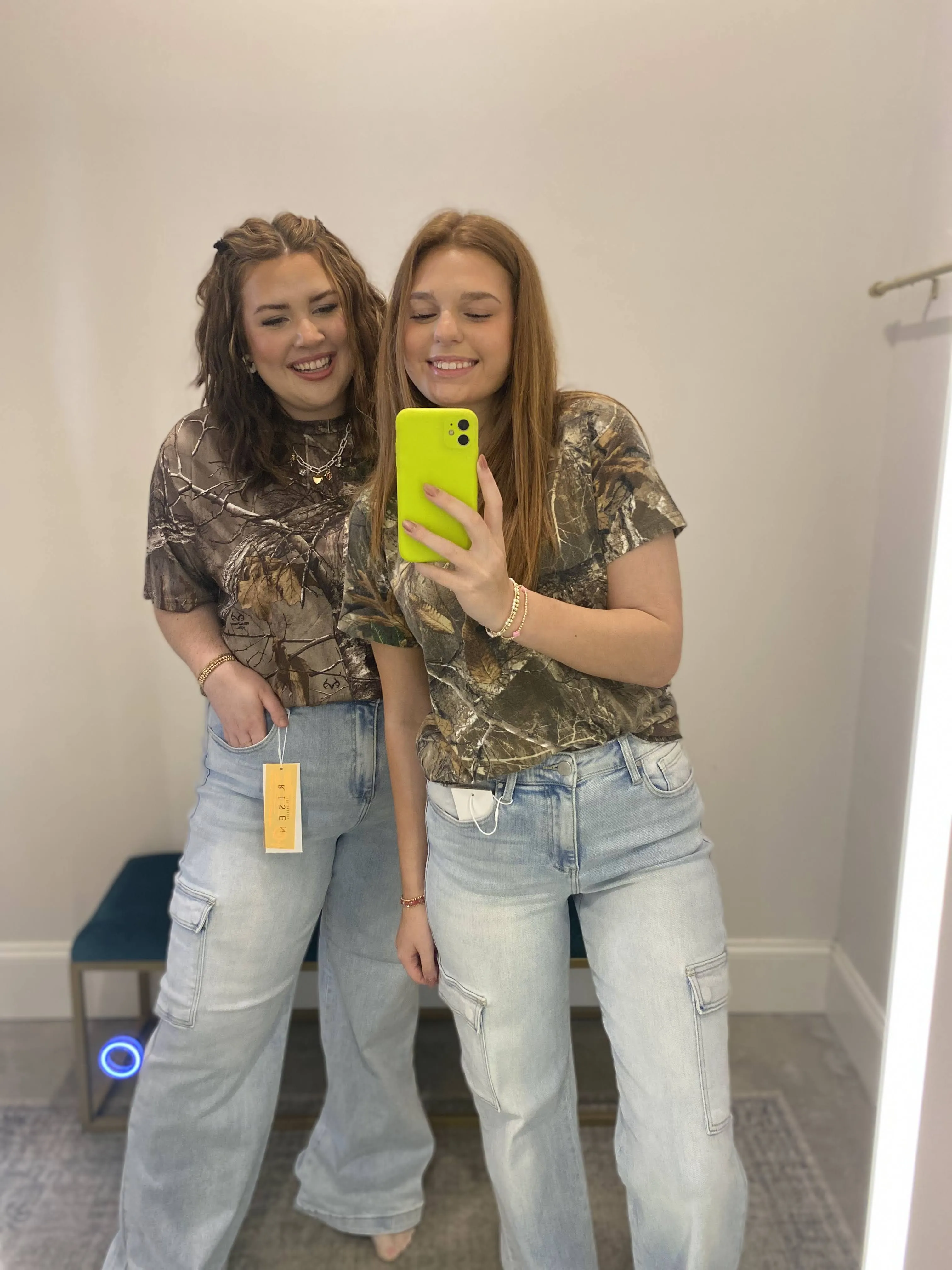 RISEN PLUS SIZE HIGH RISE WIDE CARGO JEANS