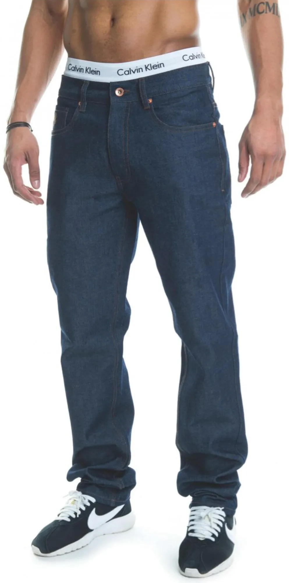 Rocawear Stay True Injection Denim Pants Dark Blue