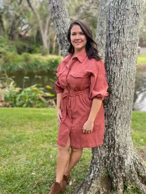 Rosewood Corduroy Dress
