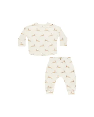 RYLEE   CRU Long Sleeve Tee   Pant Set || Reindeer