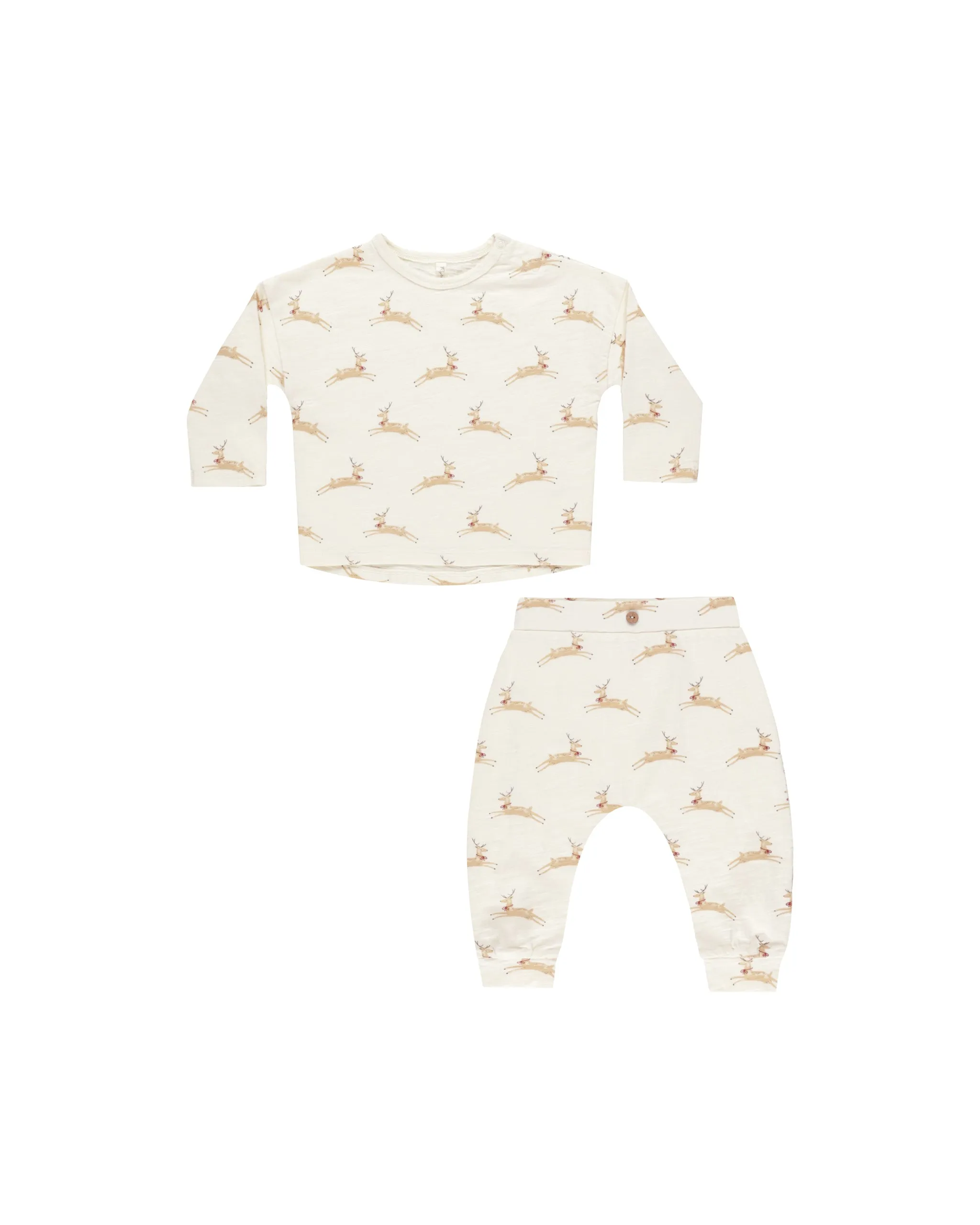 RYLEE   CRU Long Sleeve Tee   Pant Set || Reindeer