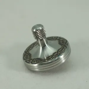 S2- Laser Etched Ribbon Design Stainless Steel Spinning Top