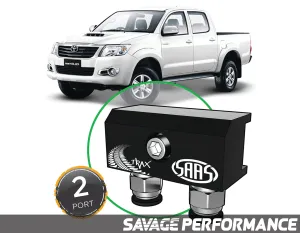 SAAS - Diff Breather Kit - 2 Port suits TOYOTA HILUX 1997-2015 - All Models