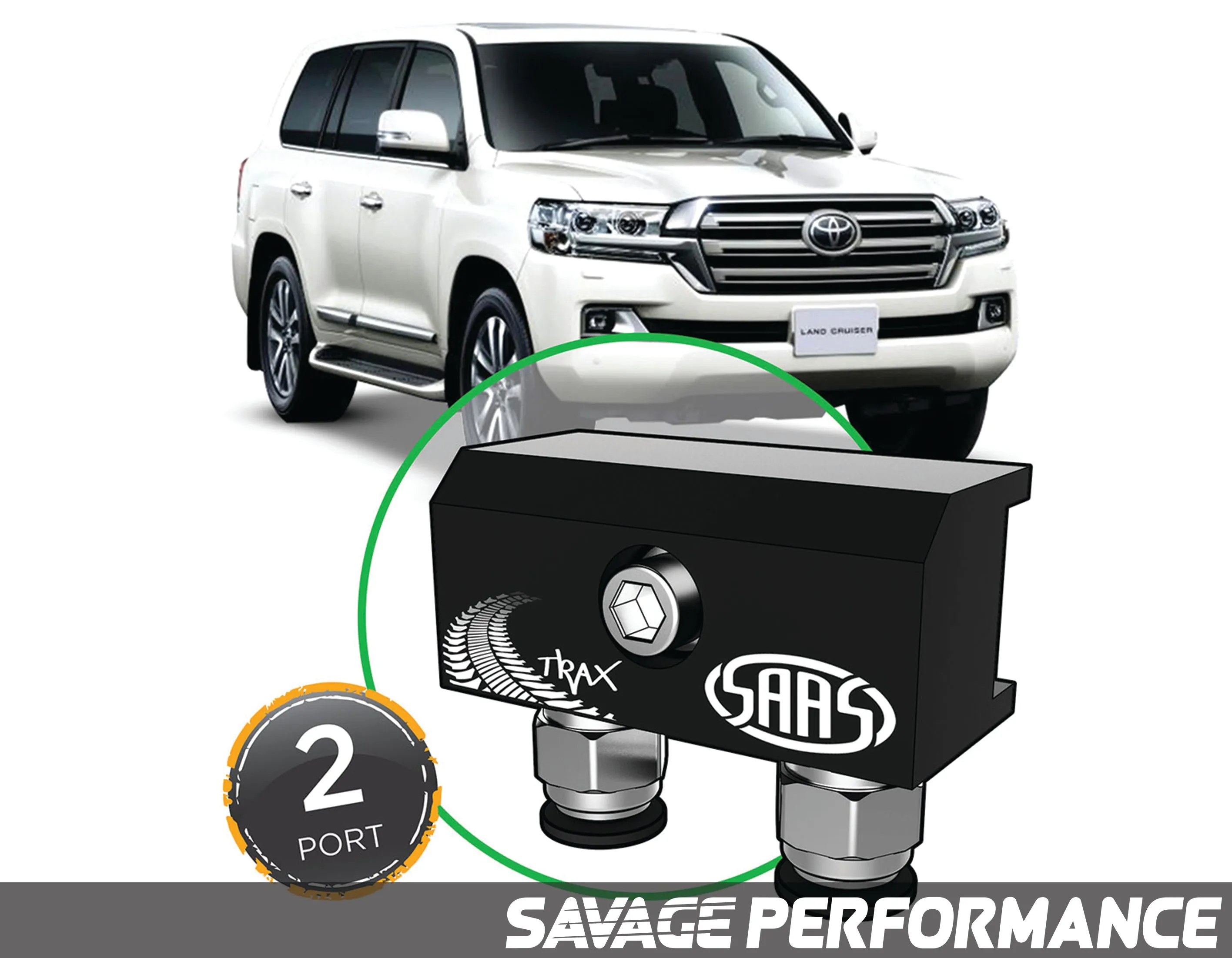 SAAS -Diff Breather Kit - 2 Port suits TOYOTA LANDCRUISER 200 Series 2007-2018