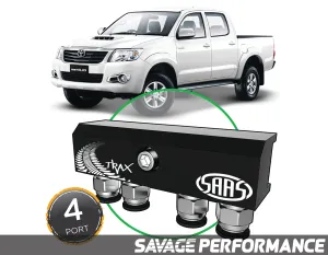 SAAS - Diff Breather Kit - 4 Port suits TOYOTA HILUX 1997-2015 - All Models