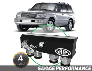 SAAS - Diff Breather Kit - 4 Port suits TOYOTA LANDCRUISER 100 Series 1998-2007