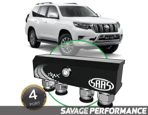 SAAS - Diff Breather Kit - 4 Port suits TOYOTA PRADO 150 Series 2009- Current