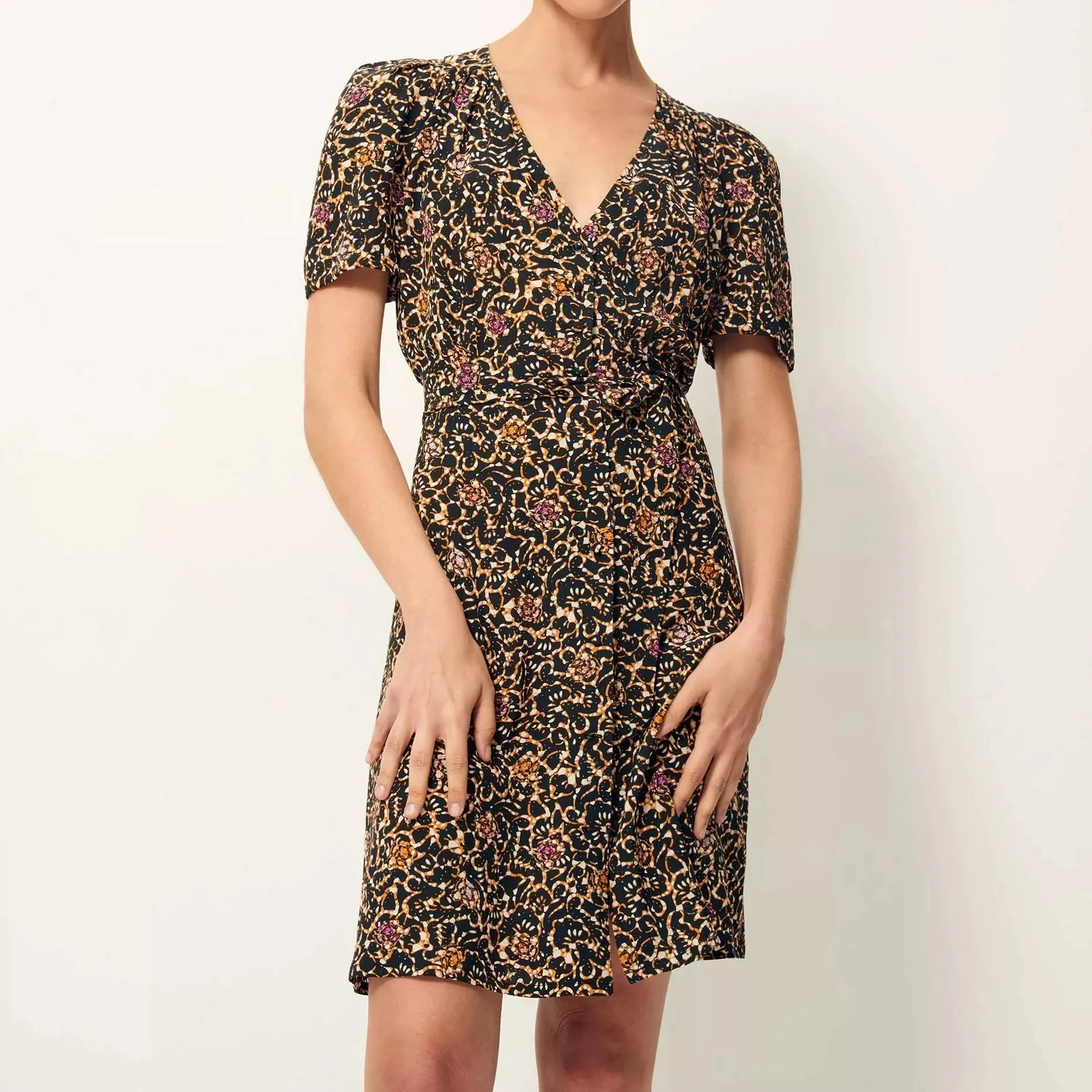 Sessun Claudia Short Buttoned Dress Floy Joy