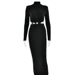 Sexy Backless Pleated Dress