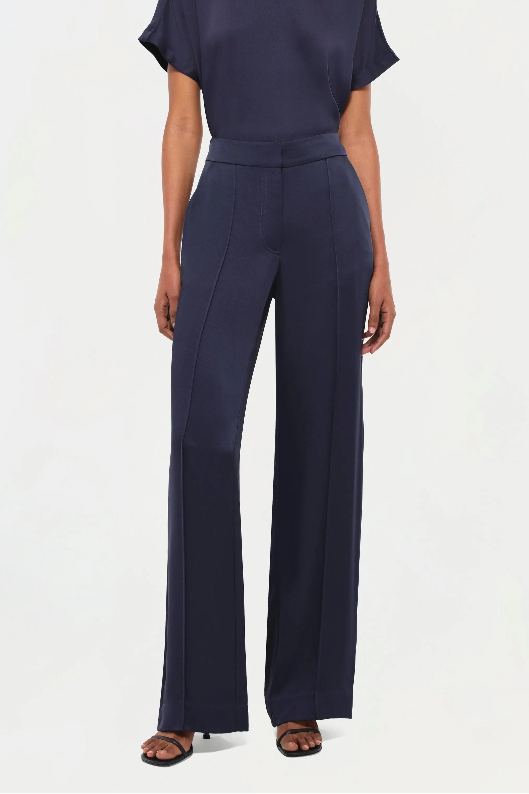 Simkhai Kyra Wide Leg Pant in Midnight