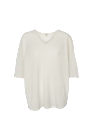 Simone Batwing Top - Whisper White