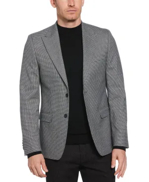 Skinny Fit Gingham Peak Lapel Sport Coat