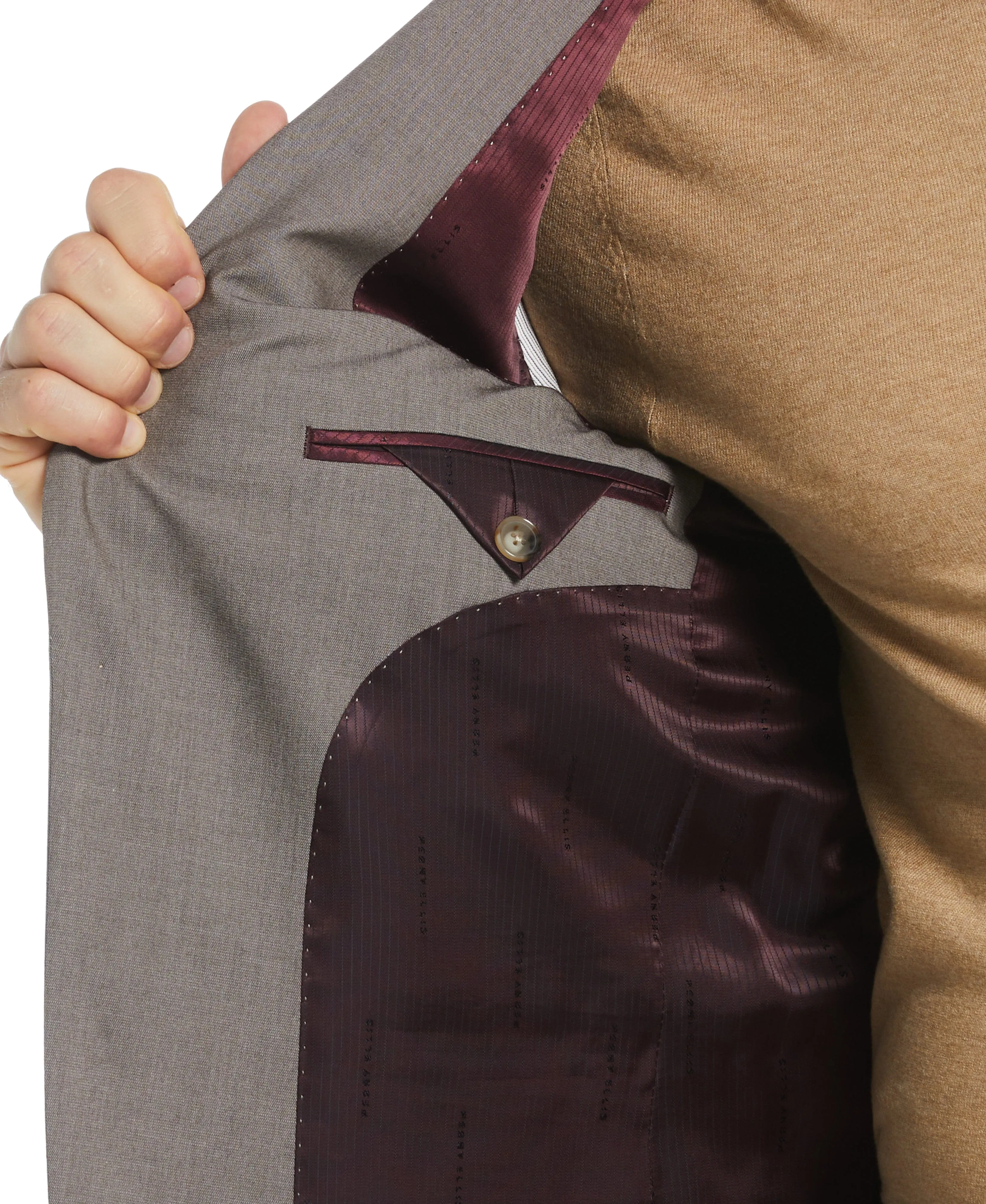 Skinny Fit Notch Lapel Iridescent Suit Jacket