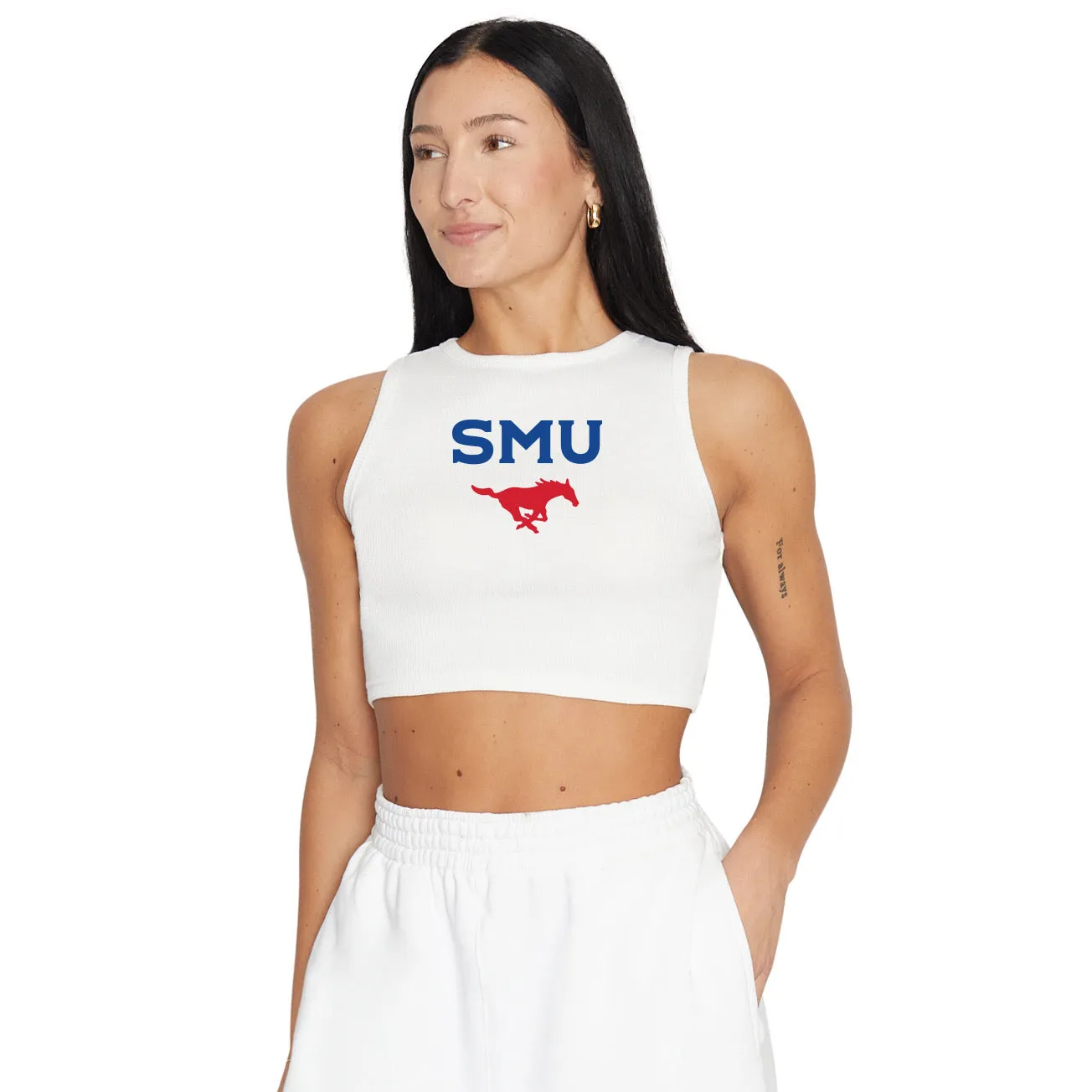SMU Mustangs Touchdown Ribbed Tank