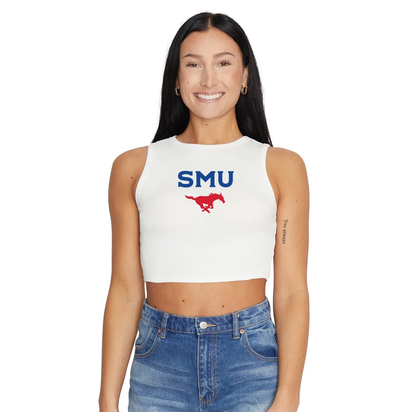 SMU Mustangs Touchdown Ribbed Tank