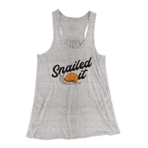 Snailed It Funny Women's Flowey Racerback Tank Top