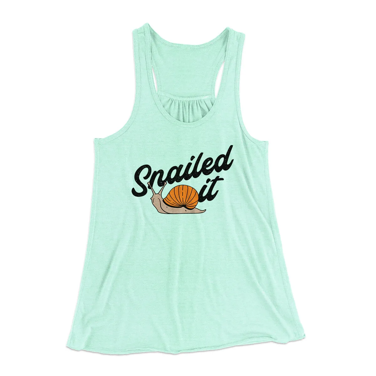 Snailed It Funny Women's Flowey Racerback Tank Top
