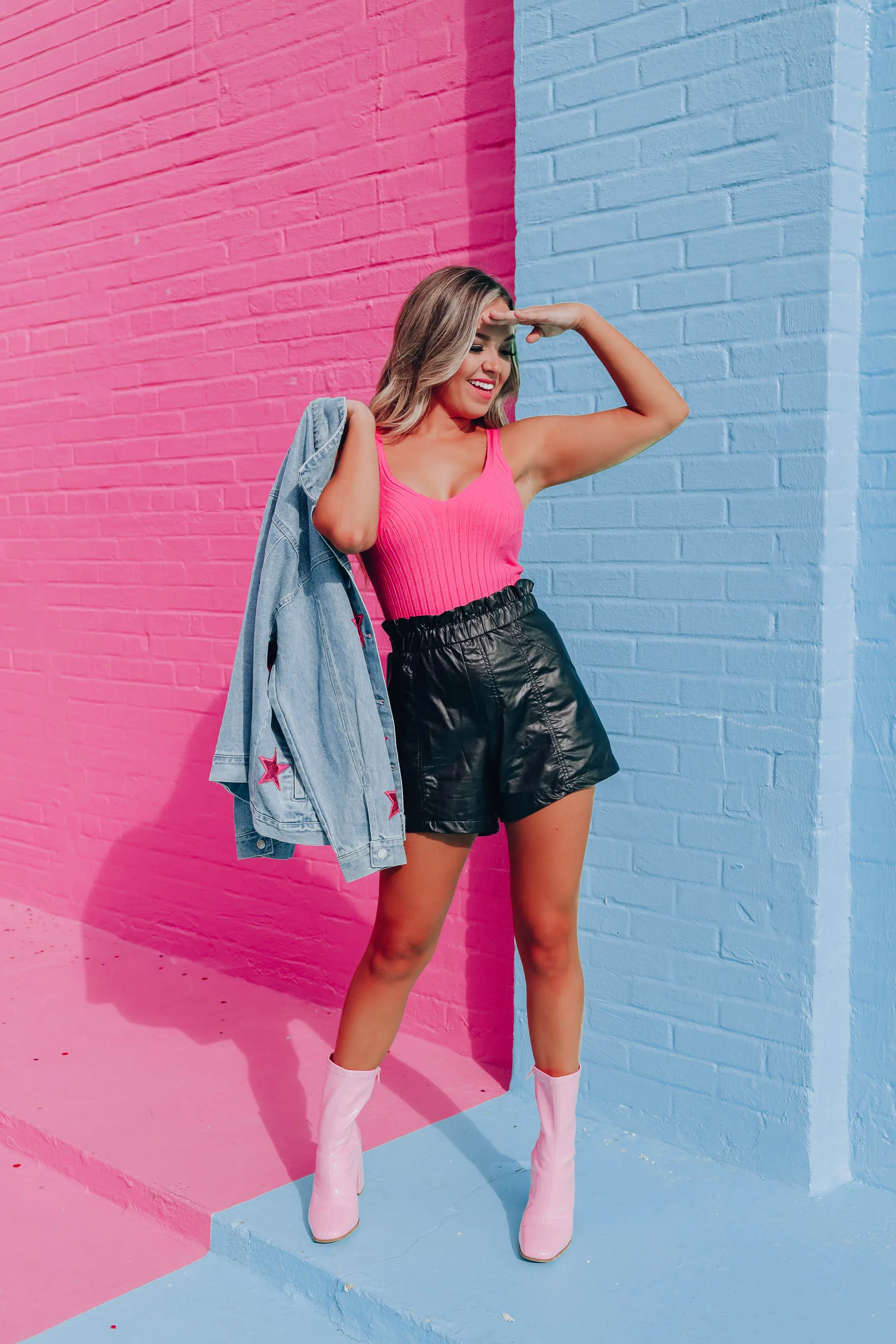 So Candid Ribbed Tank - Pink