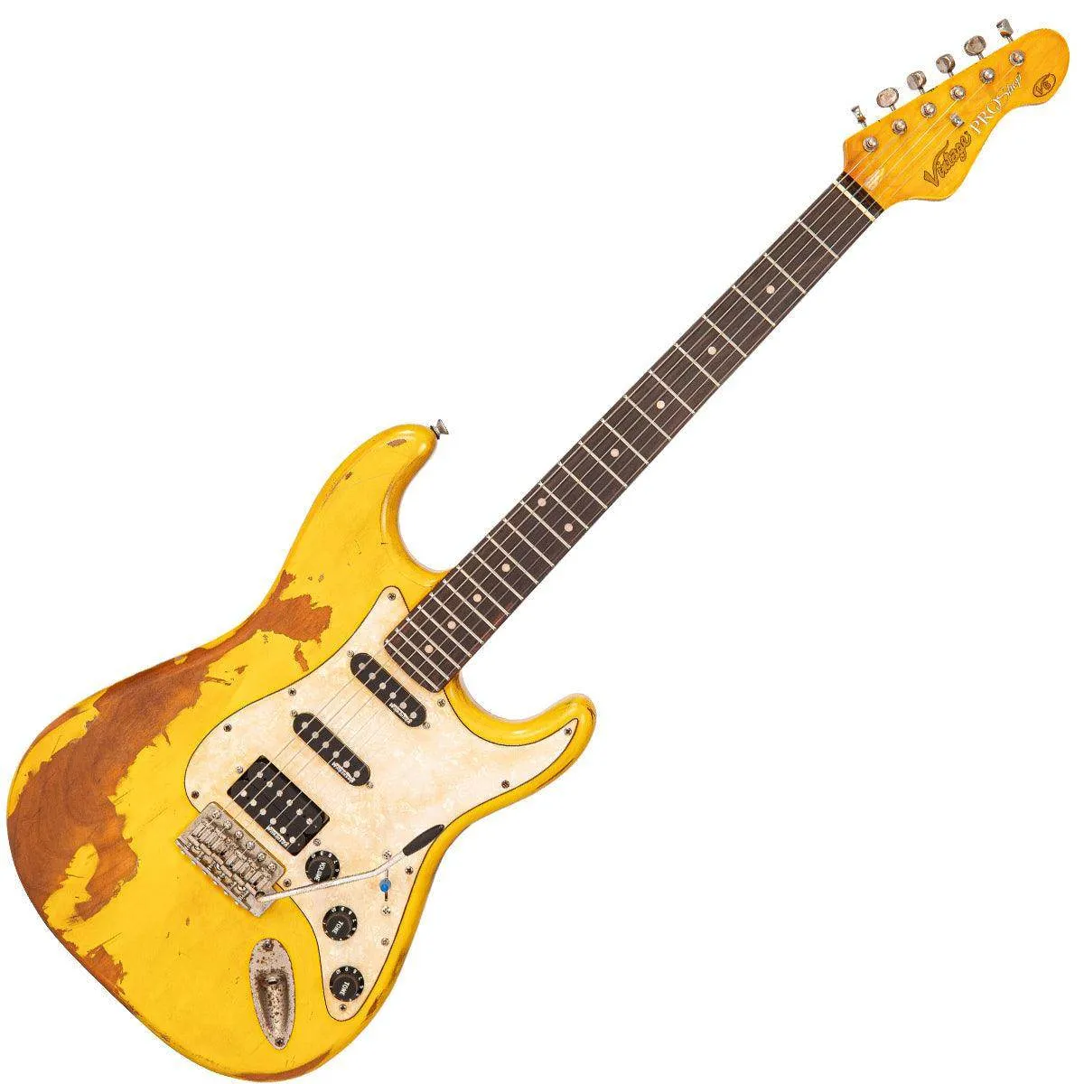 SOLD – Vintage V6 ProShop Unique ~ Yellow Heavy Distressed