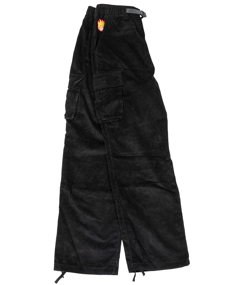 Spitfire Bighead Cordoroy CARGO pants blk