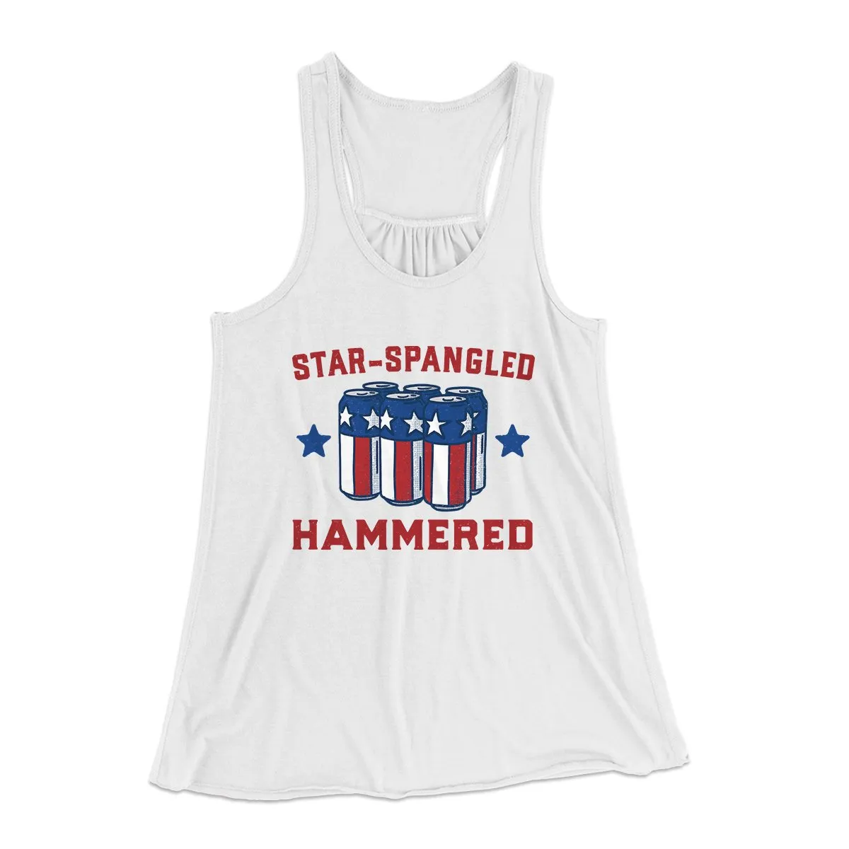 Star Spangled Hammered Women's Flowey Tank Top