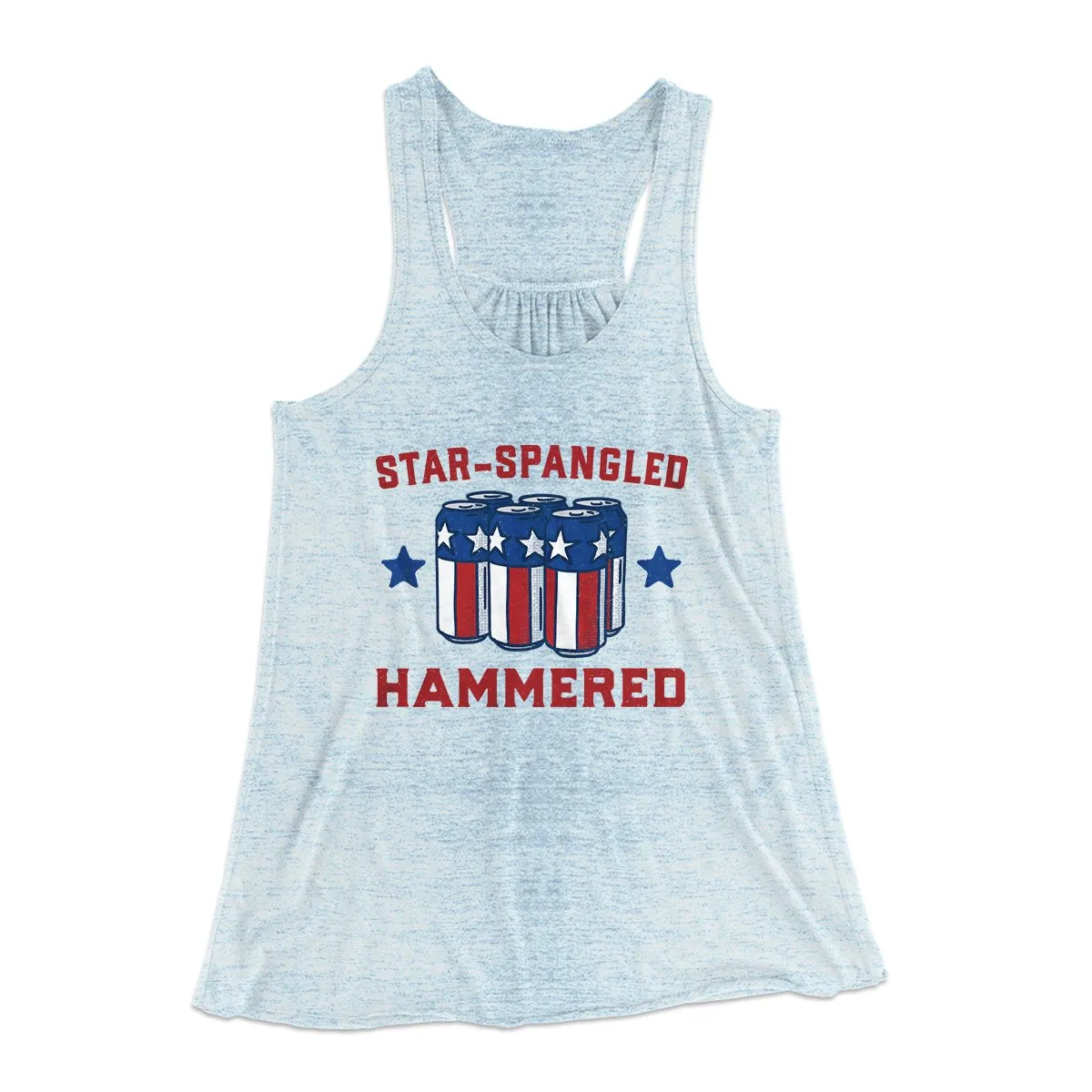 Star Spangled Hammered Women's Flowey Tank Top
