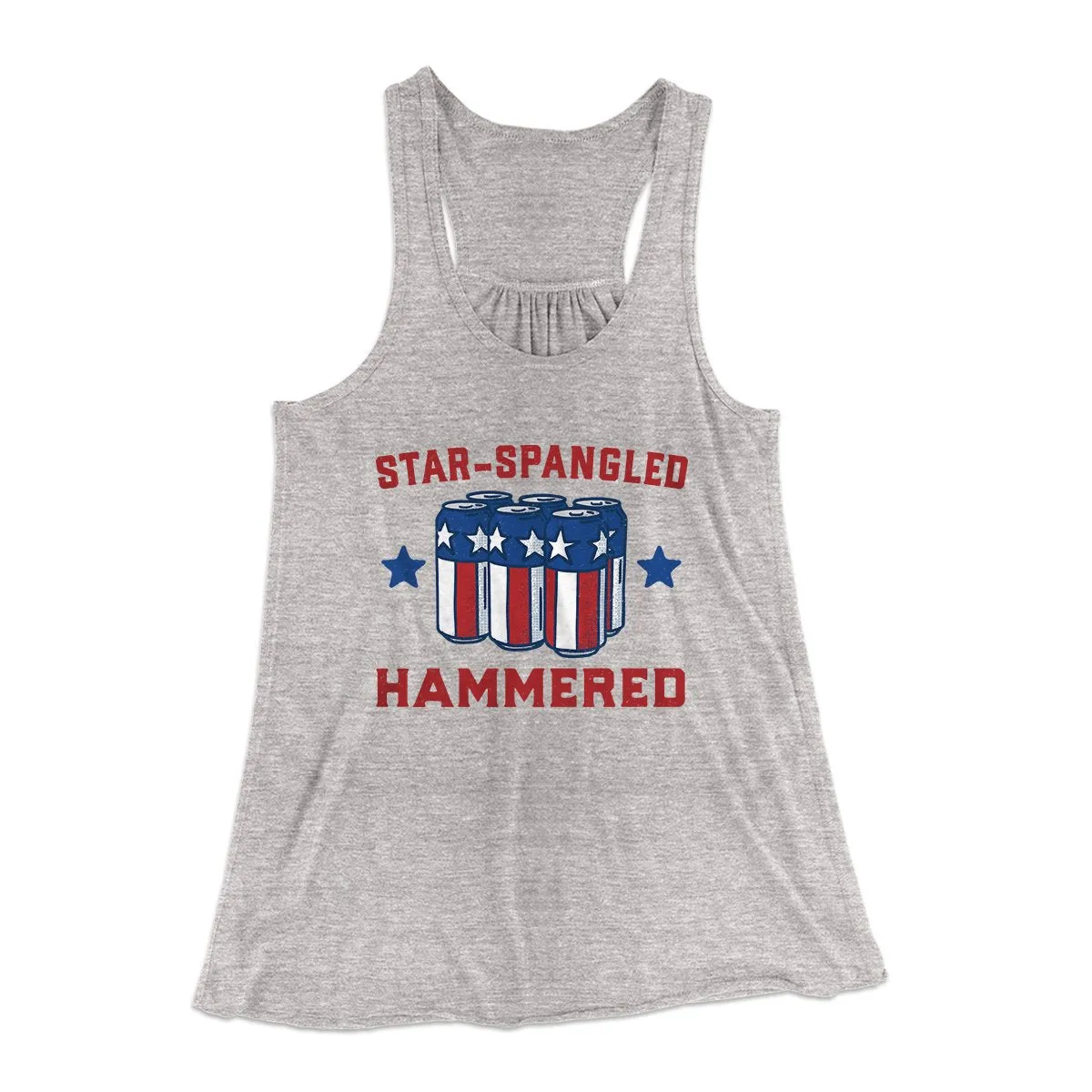 Star Spangled Hammered Women's Flowey Tank Top