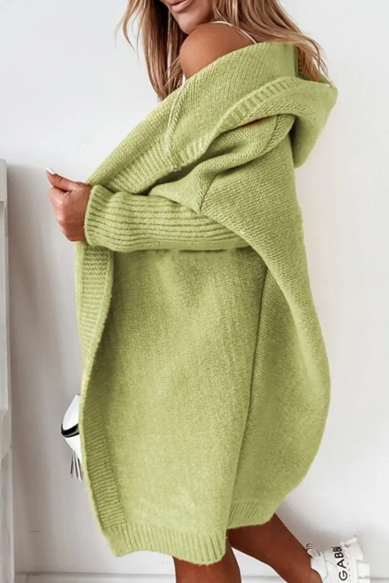 Street Solid Asymmetrical Solid Color Hooded Collar Tops