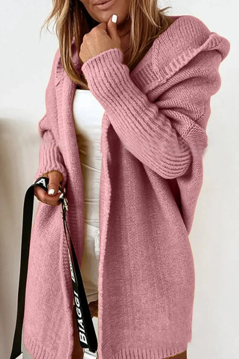 Street Solid Asymmetrical Solid Color Hooded Collar Tops