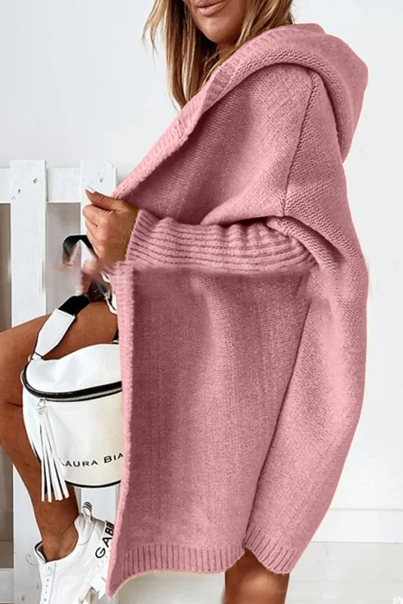 Street Solid Asymmetrical Solid Color Hooded Collar Tops