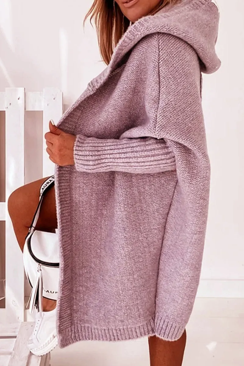 Street Solid Asymmetrical Solid Color Hooded Collar Tops