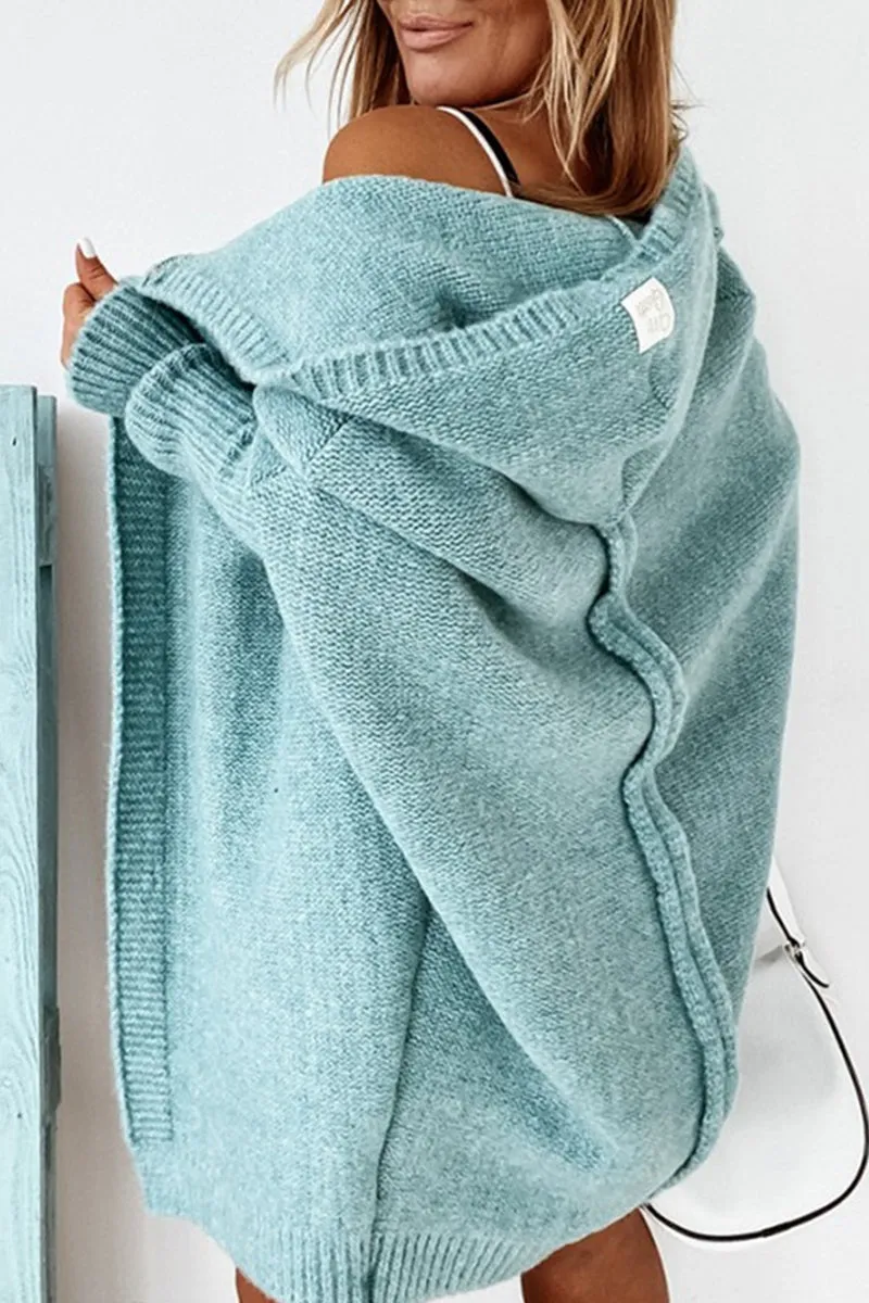 Street Solid Asymmetrical Solid Color Hooded Collar Tops