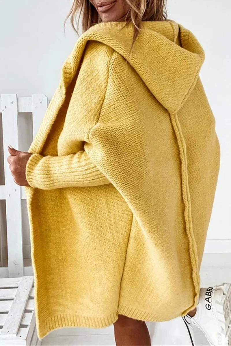 Street Solid Asymmetrical Solid Color Hooded Collar Tops