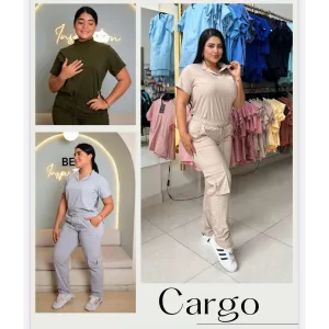 Style Cargo WHITE - Scrub Women | Set Top & Pants