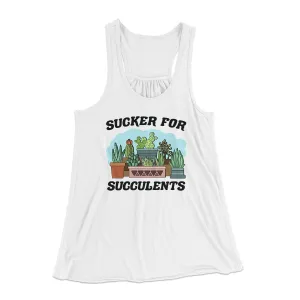 Sucker For Succulents Women's Flowey Tank Top