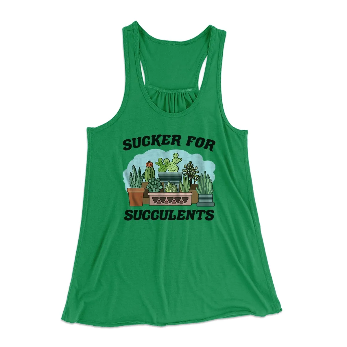 Sucker For Succulents Women's Flowey Tank Top